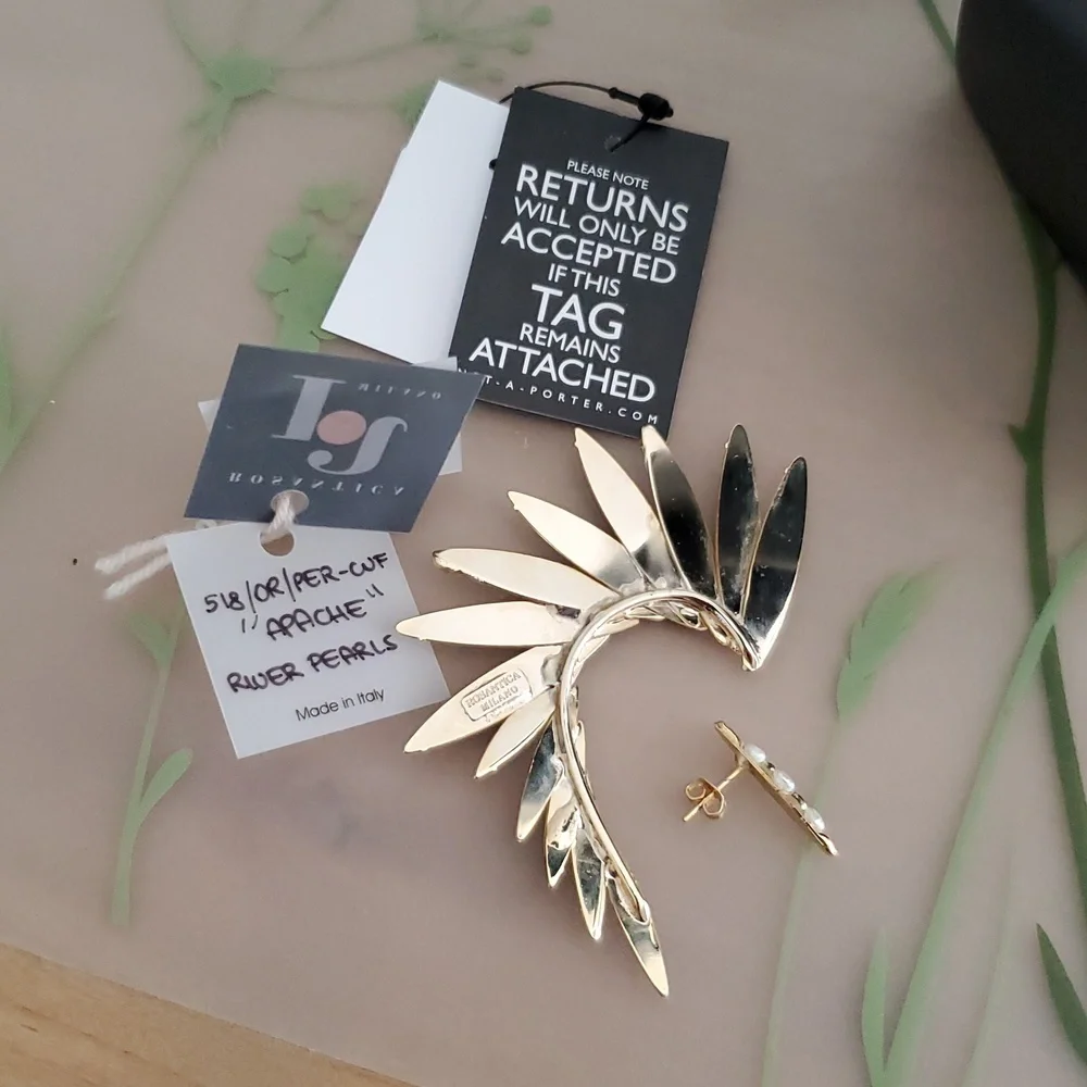 Rosantica "Apache" River Pearls Ear Cuff & Earring Set - Picture 6 of 9